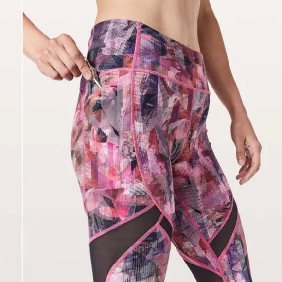 Lululemon On Pace Crop *21" Sun Dazed Multi Pink Size 6 - Picture 2 of 10